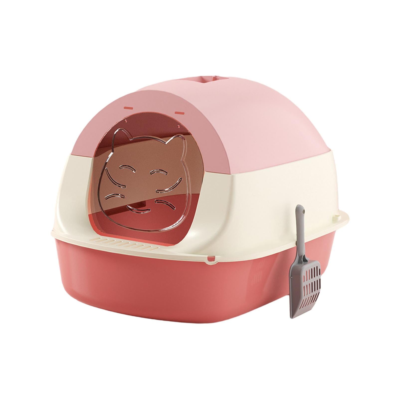 Cat Face Door Twin System Detachable Closed Litter box with Scoop for Pet Cat (Inside Dhaka Only)