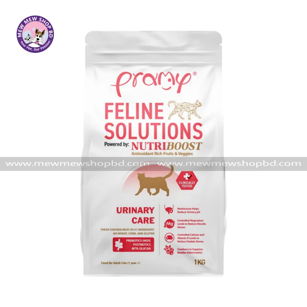 Pramy Feline Solutions NutriBoost Adult Dry Cat Food Urinary Care 1KG