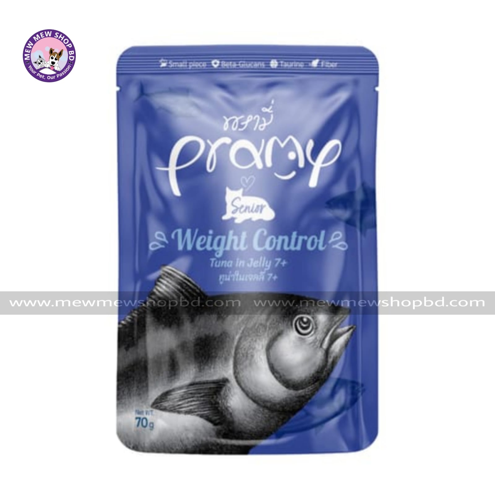 Pramy WEIGHT CONTROL Tuna in Jelly for Senior Cats (7+) 70gm