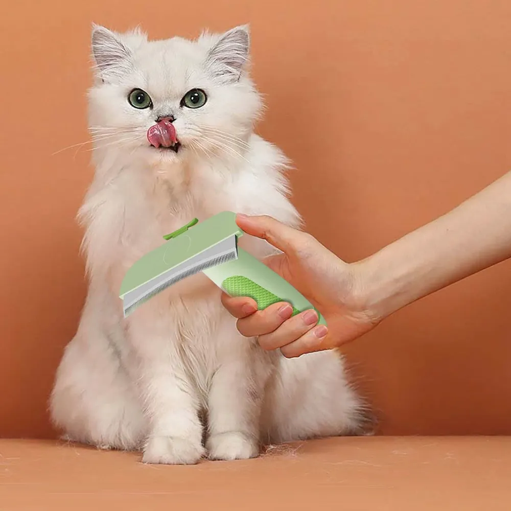 Premium Pet Deshedding & Fur Removal Brush for Cats & Dogs