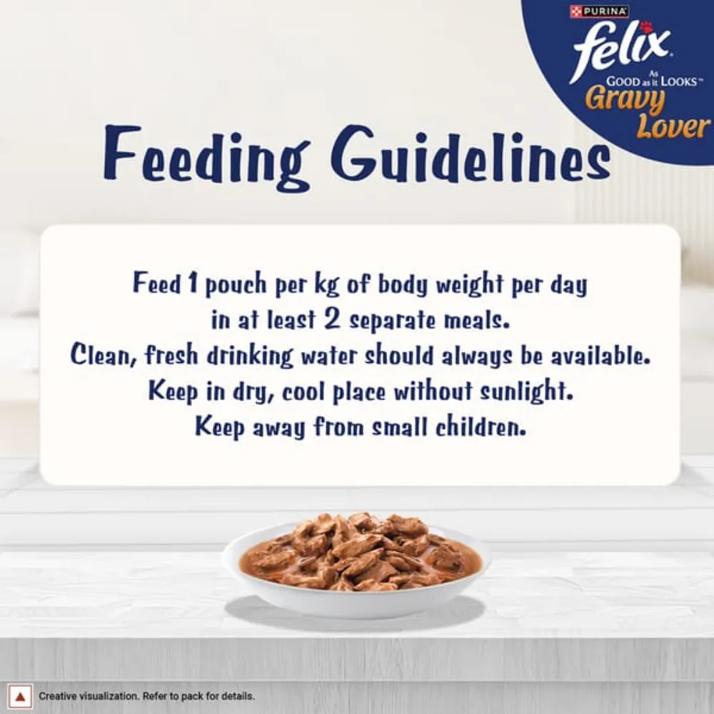 Purina Felix Gravy Lover Pouch with Chicken in Xtra Gravy for Adult Cat 70g
