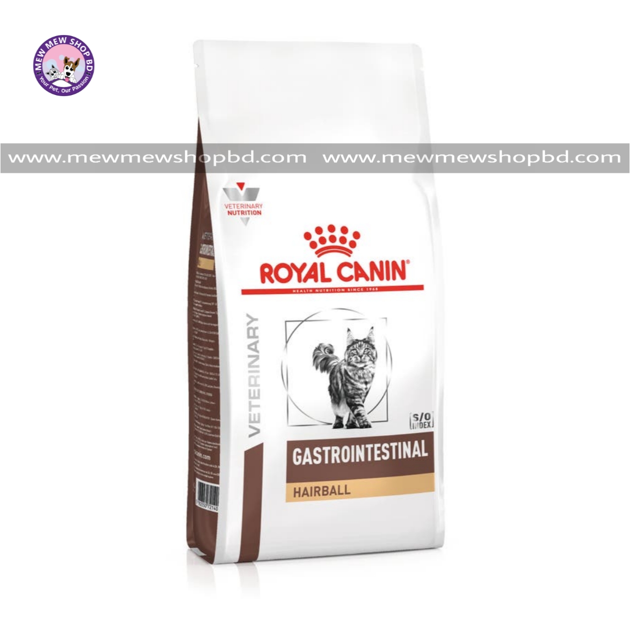 Royal Canin Veterinary Health Nutrition Gastrointestinal S/O Hairball Dry Cat Food 400g