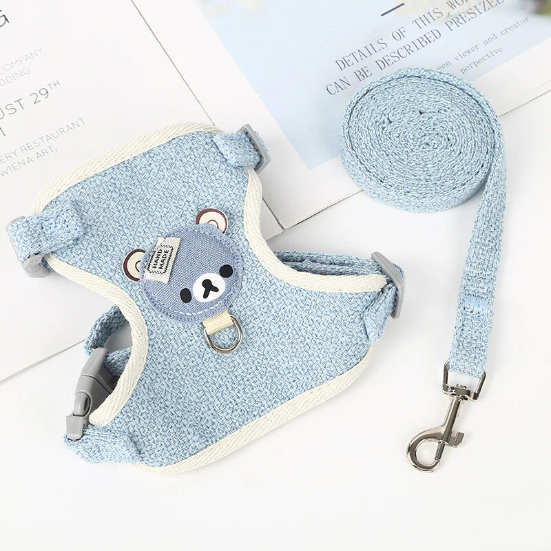 Panda Cartoon Design Vest Harness Body Belt with Leash for Pet Cat & Puppy