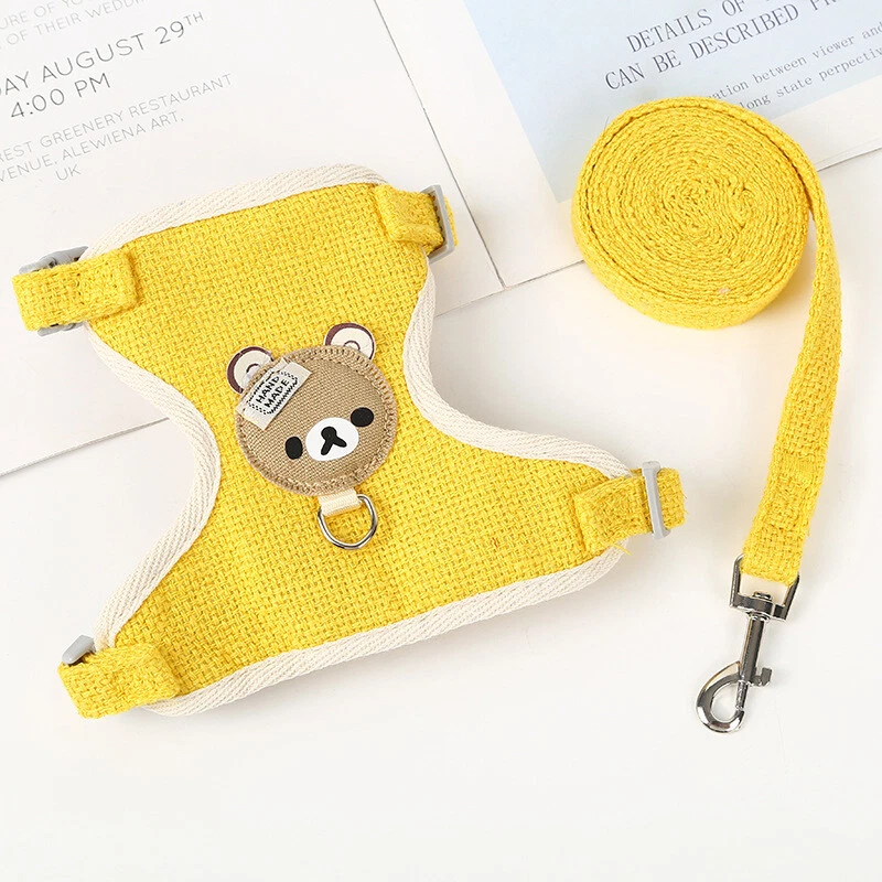 Panda Cartoon Design Vest Harness Body Belt with Leash for Pet Cat & Puppy