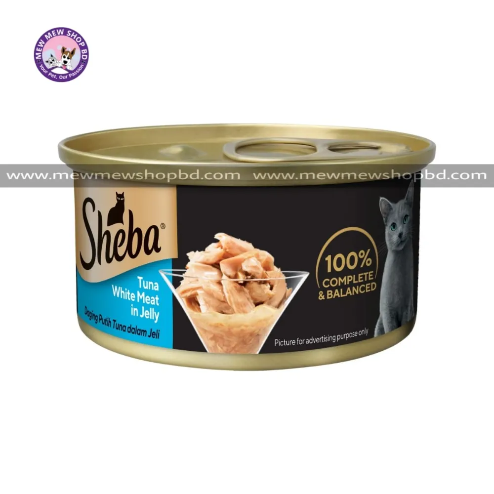 Sheba Tuna White Meat In Jelly Canned Cat Food 85g