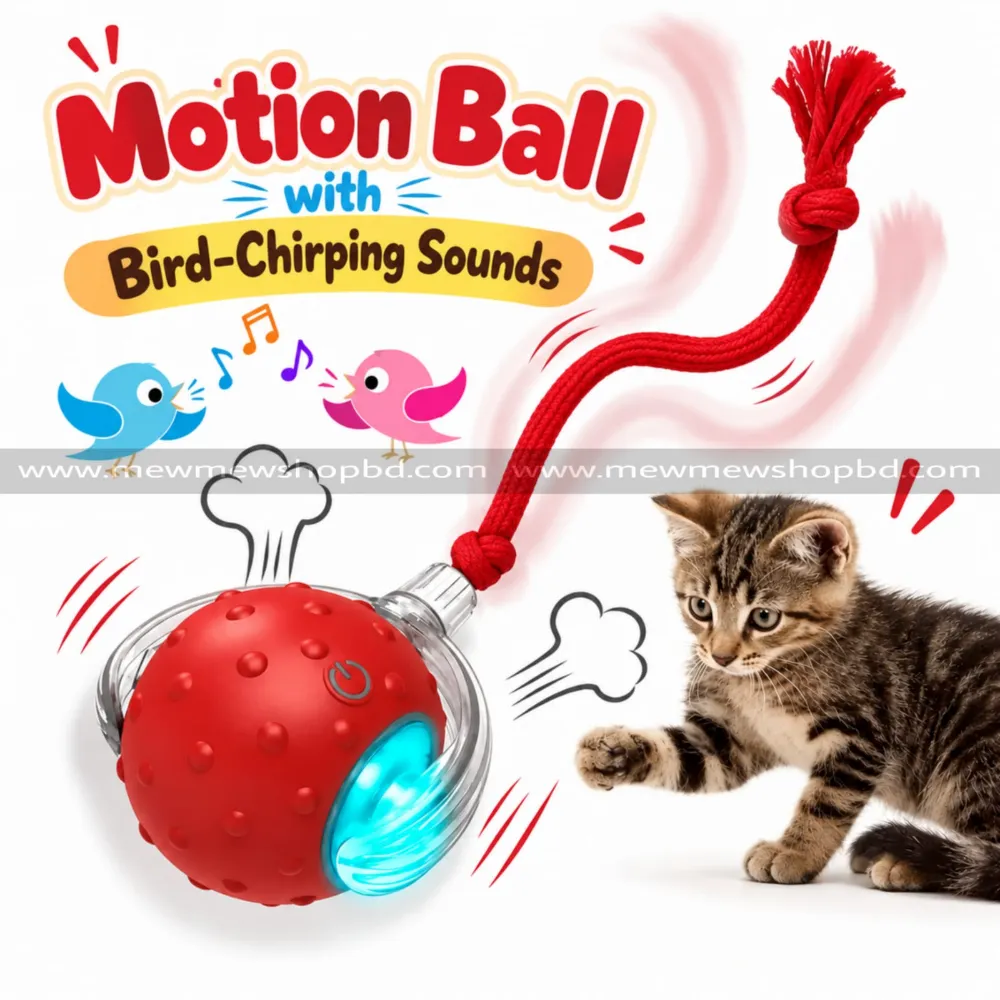 Smart Interactive Cat Rolling Motion Ball with Bird Chirping Sound