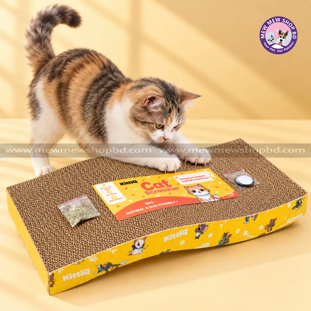 Super Premium Cat Scratcher Board for Cat Scratching & Grinding Nails with Catnip (Curve Shape)