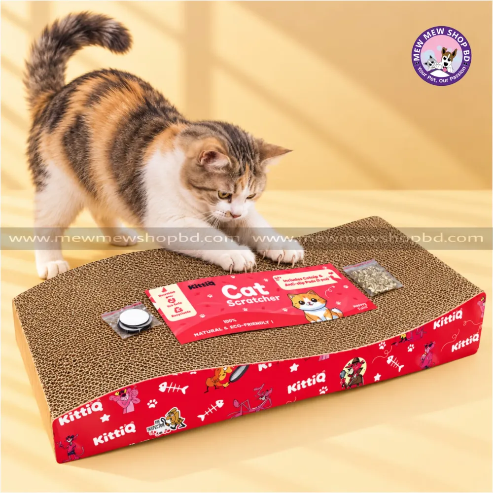 Super Premium Cat Scratcher Board for Cat Scratching & Grinding Nails with Catnip (Fish Curve Shape)