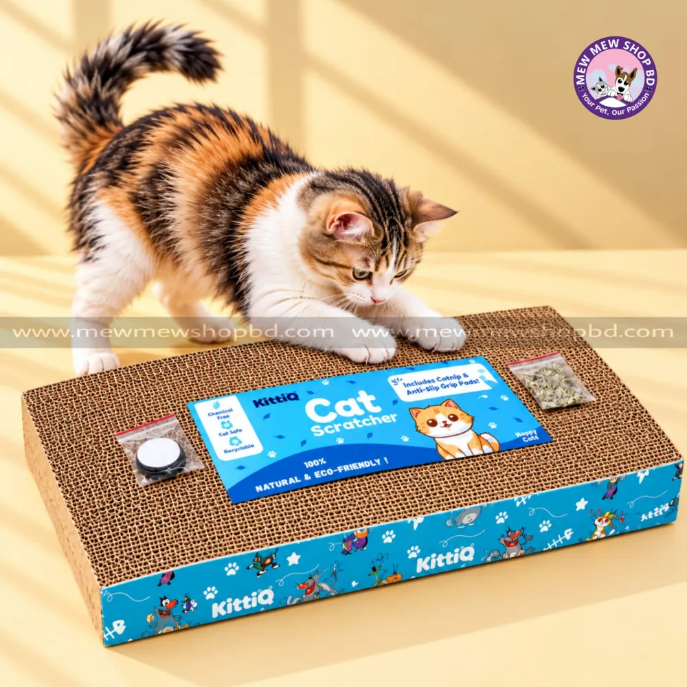 Super Premium Cat Scratcher Board for Cat Scratching & Grinding Nails with Catnip (Straight Shape)