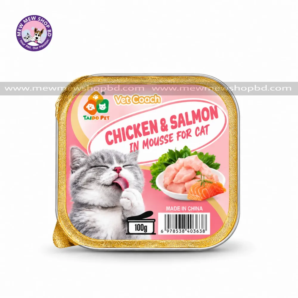 Taido Pet Vet Coach Chicken & Salmon In Mousse For Cat 100g