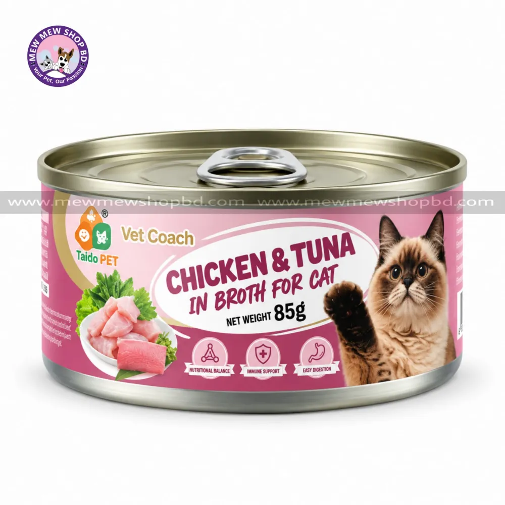 Taido Pet Vet Coach Chicken & Tuna In Broth For Cat 85g