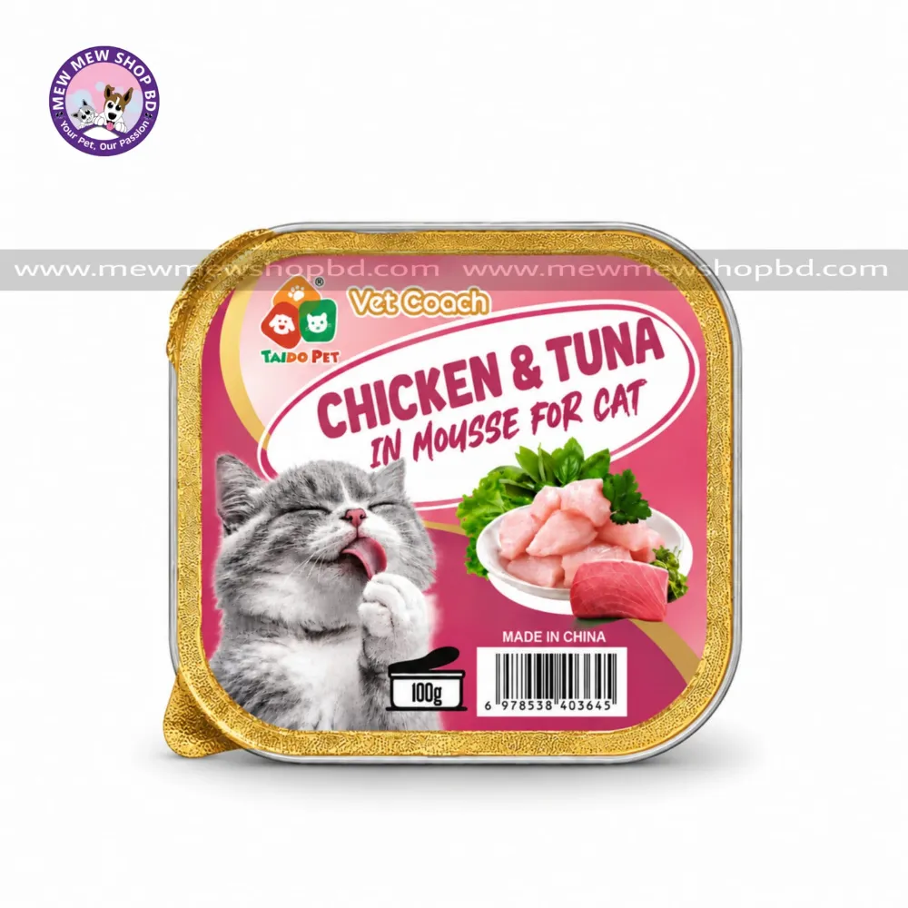 Taido Pet Vet Coach Chicken & Tuna In Mousse For Cat 100g