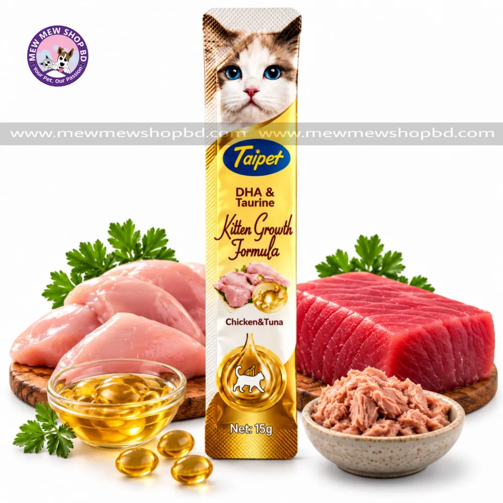 Taipet Dha & Taurine Kitten Growth Formula Treat Chicken & Tuna 15g 1pcs