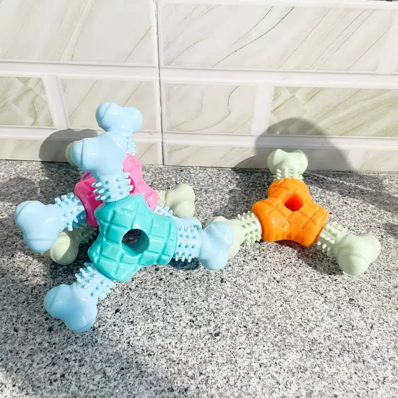Tri Bone Shaped Durable Dog Chew Teething Toy
