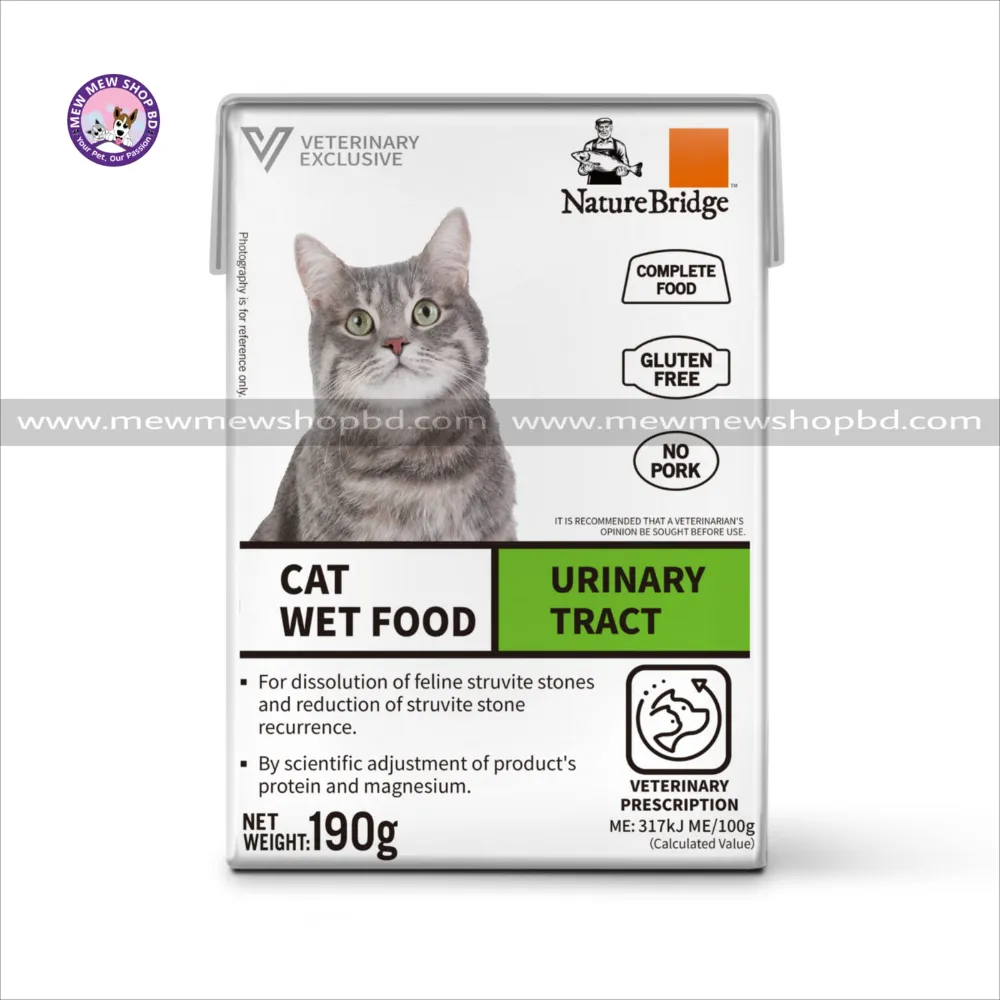 Nature Bridge Vet Complete Prescription Wet Cat Food for Cat Urinary Tract 190g