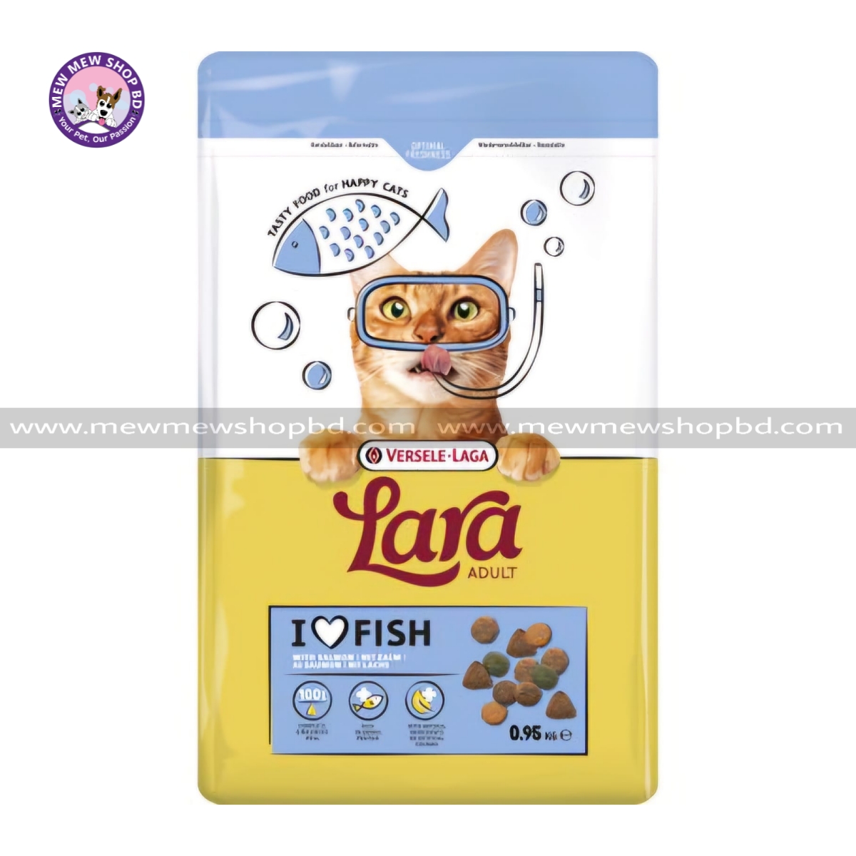 Versele Laga Lara Adult Dry Cat Food Fish with Salmon 950g