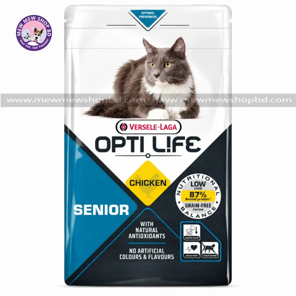 Versele-Laga Opti Life Grain Free Super Premium Dry Cat Food Adult Senior Chicken 1KG