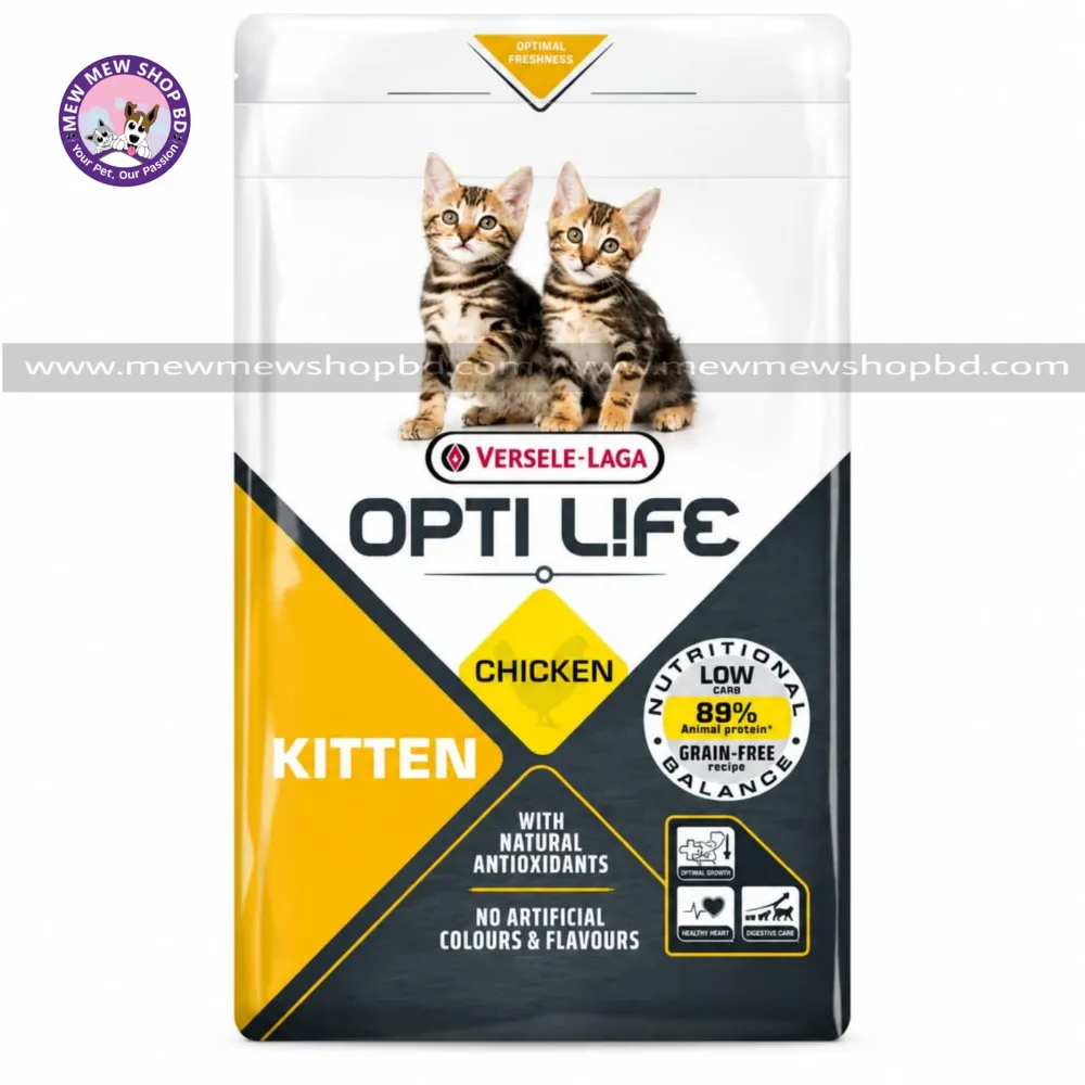 Versele-Laga Opti Life Grain Free Super Premium Dry Cat Food Kitten Chicken 2.5KG