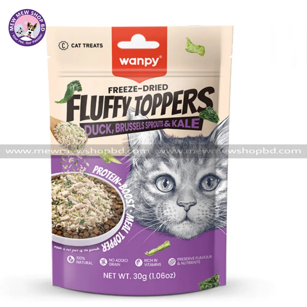 Wanpy Freeze Dried Fluffy Topper Duck, Brussels Sprouts & Kale 30gm