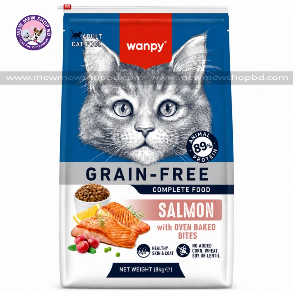 Wanpy Grain Free Super Premium Dry Cat Food Adult Salmon 8KG