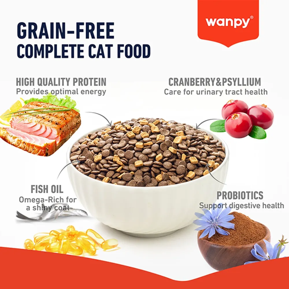 Wanpy Grain Free Super Premium Dry Cat Food Adult Tuna 8KG