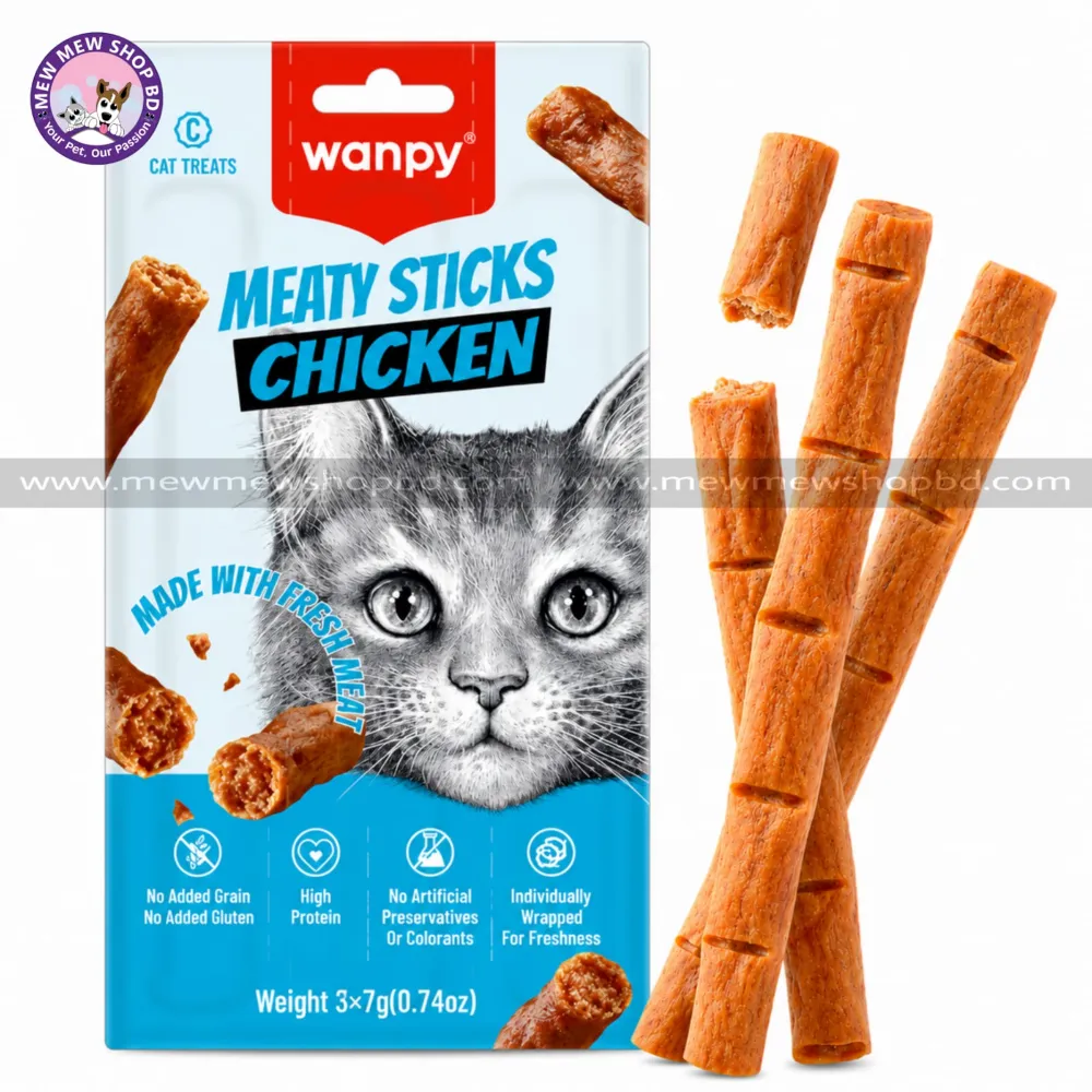 Wanpy Meaty Sticks Cat Treat Chicken 21gm
