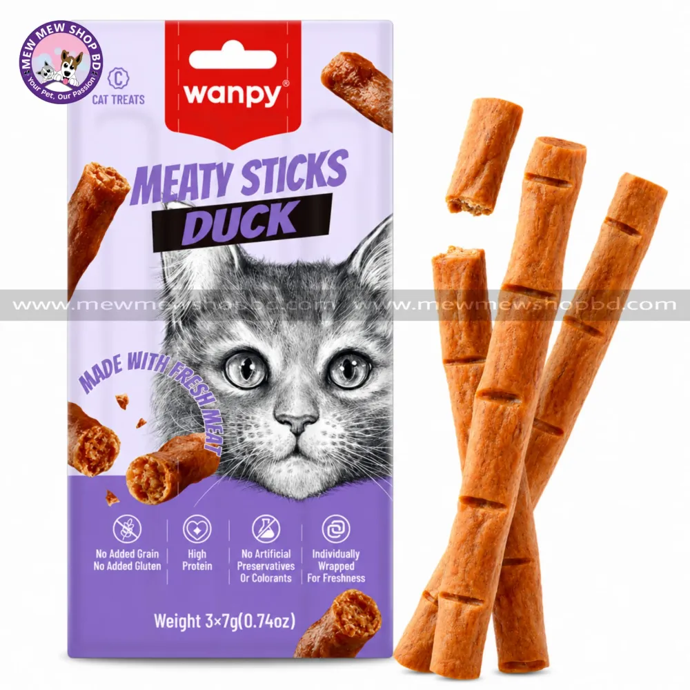 Wanpy Meaty Sticks Cat Treat Duck 21gm