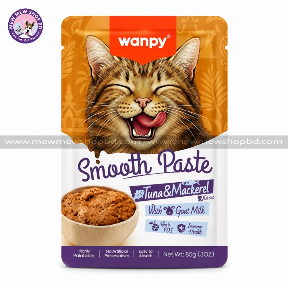 Wanpy Smooth Paste Pouch for Kitten Tuna & Mackerel 85gm