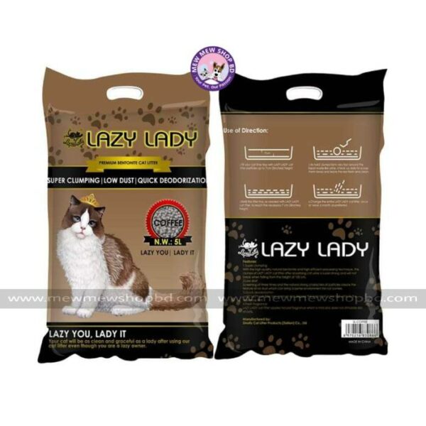 Lazy Lady Premium Clumping Cat Litter Coffee